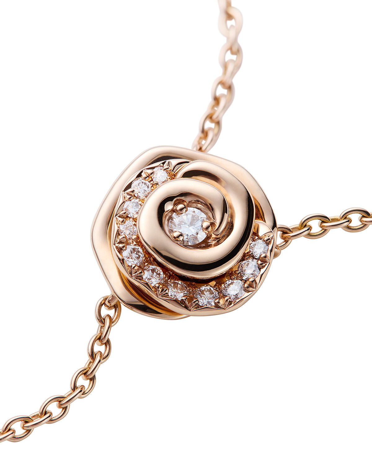 Rose Dior Couture 玫瑰金珍珠長項鍊，玫瑰金、鑽石、Akoya珍珠，參考價格 NTD 260,000