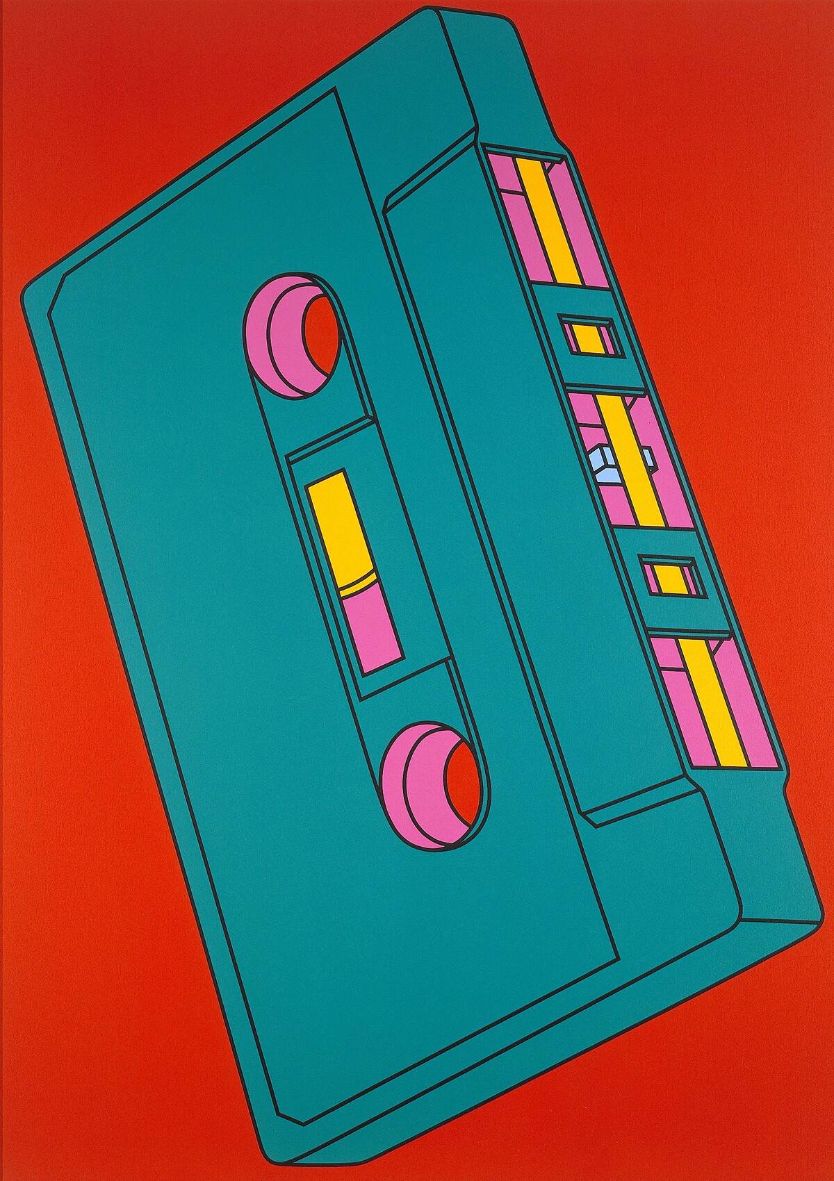 《錄音帶》2002,壓克力彩、畫布,289.6 × 208.3 cm。©Michael Craig-Martin. Courtesy the artist and Gagosian