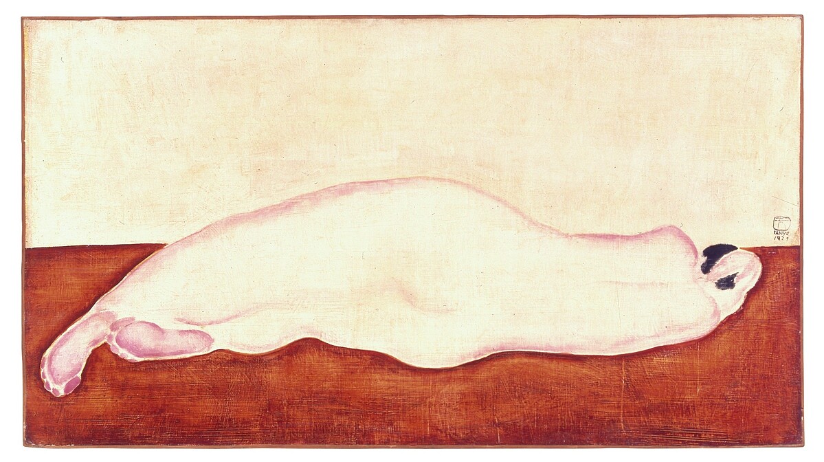 常玉《裸女背像》,1929,油彩、畫布,45 × 81 公分,含框 58 × 94 × 5 公分。