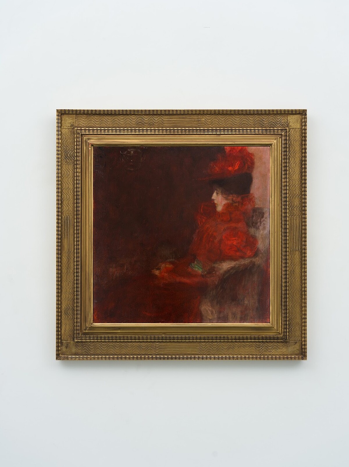 古斯塔夫.克林姆《扶手椅上的女士》,1897–98,油彩、木板,52 × 52 公分。