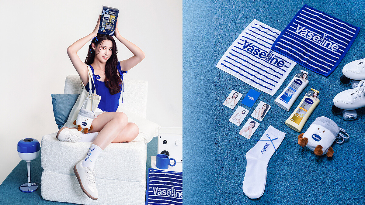 JENNIE的OOTD 時髦單品～凡士林都幫你準備好了！入手蝴蝶結限定禮盒，就贈JENNIE聯名小方巾，入冬一抹#舒敏大白瓶 擁有愛豆水光肌，穿上芭蕾緞帶蝴蝶結襪，整條街你最可愛！ 