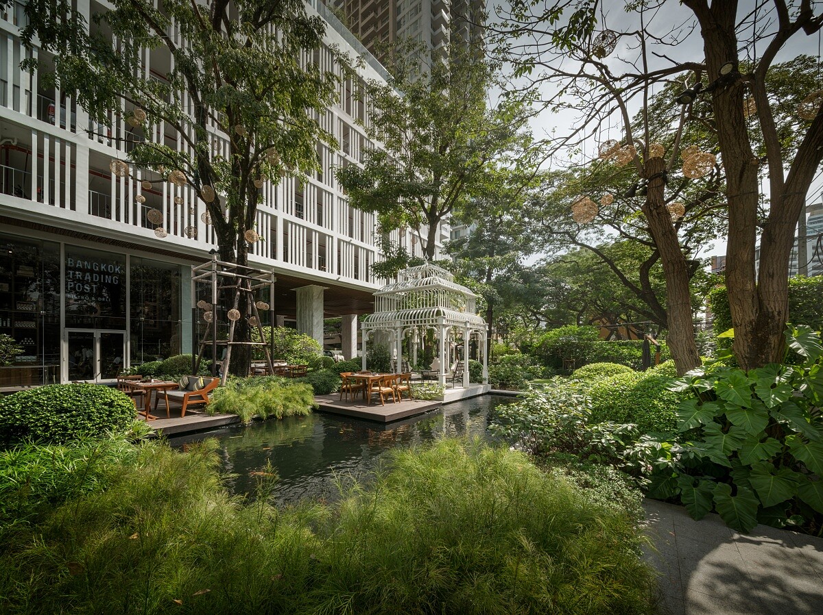 大廳外緊鄰庭院花園,這裡也是舉辦體驗的場域。