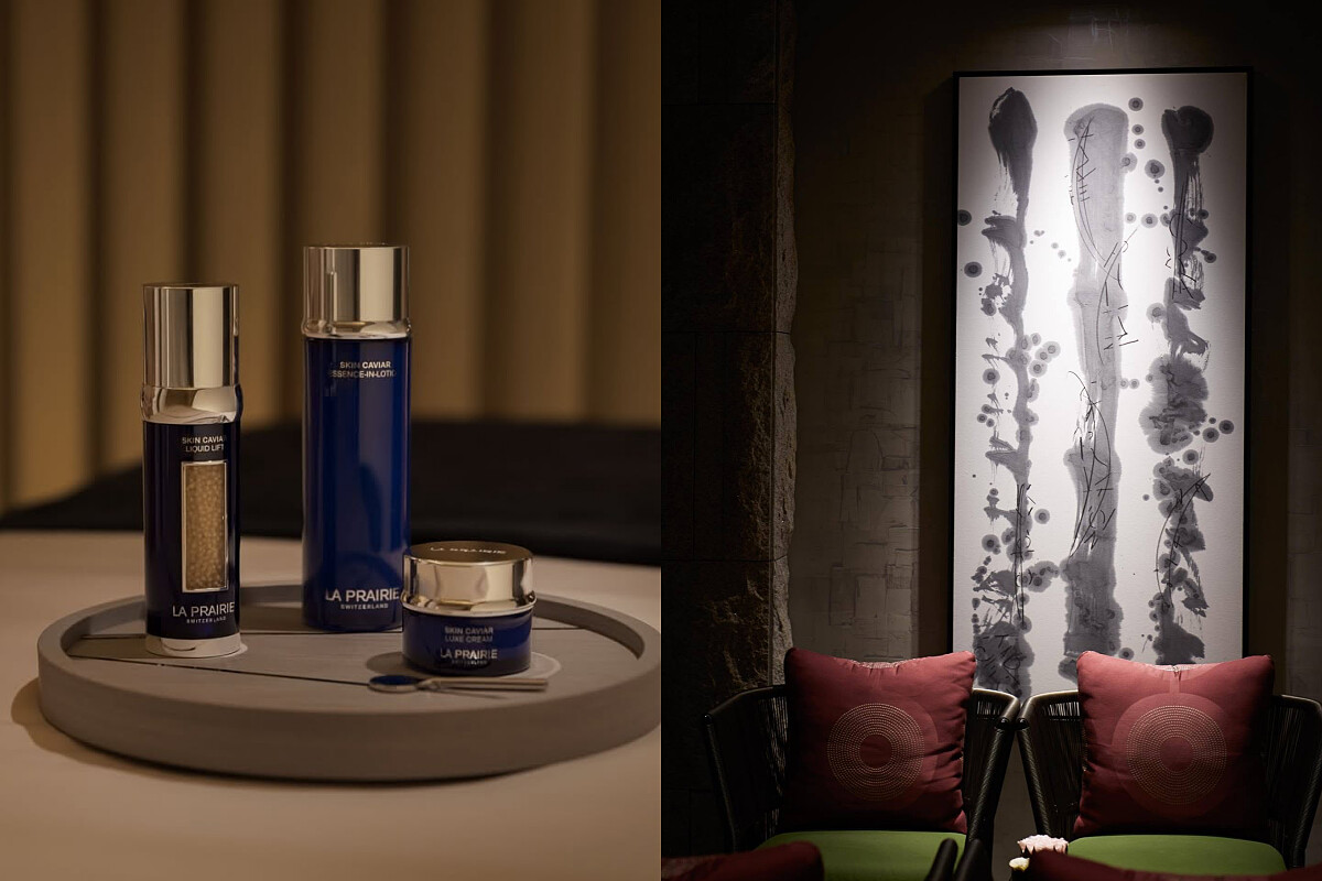 使用 La Prairie 產品、陳列了〈The Words of Secrets 2013〉畫作。