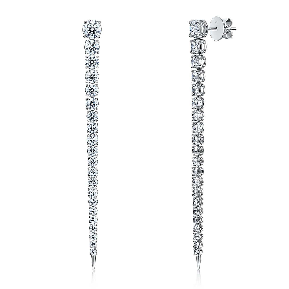 Hearts on Fire,ICICLE 白K金鑽石耳環 鑽石總重約6.47ct NTD1,531,000
