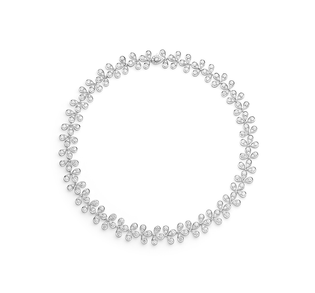 CHAUMET Josephine Aigrette Impériale 18K白金項鍊,鑲嵌明亮式切割鑽石。參考價格NT$5,679,000