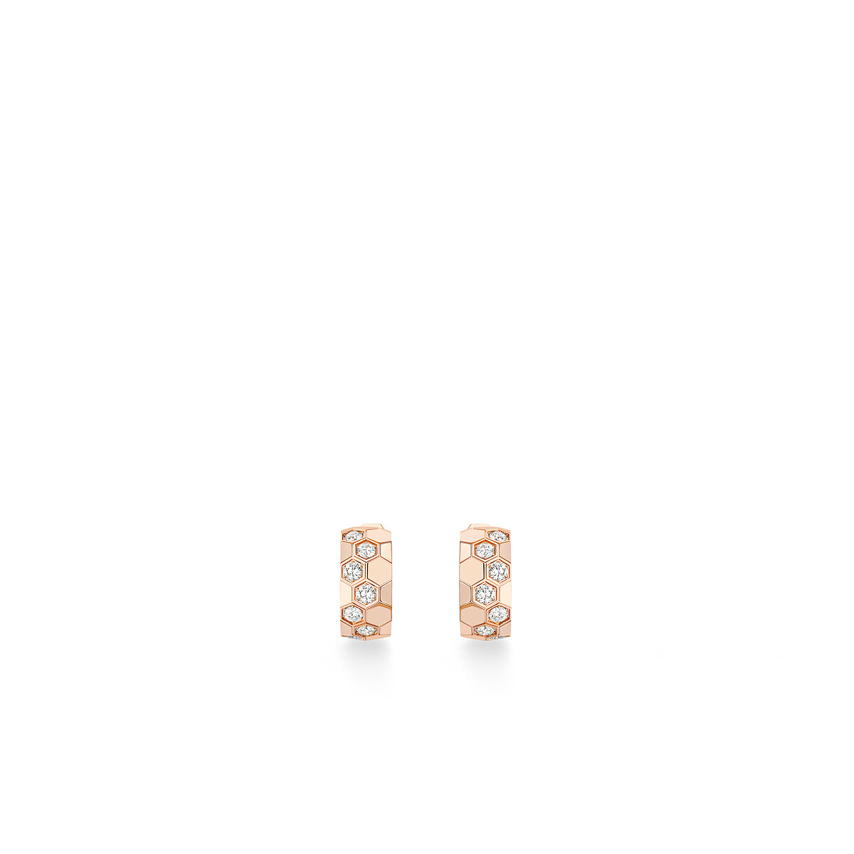Bee de Chaumet 18K玫瑰金耳環,鑲嵌明亮式切割鑽石。參考價格NT$773,000