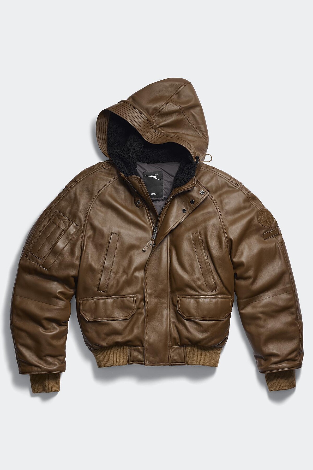 Canada Goose Chilliwack 皮革飛行夾克 中性款 棕色