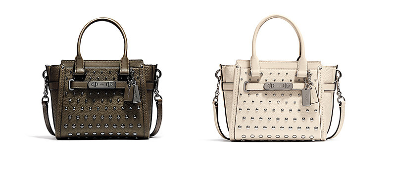 Coach Swagger 21鉚釘皮革手袋，NTD 19,800