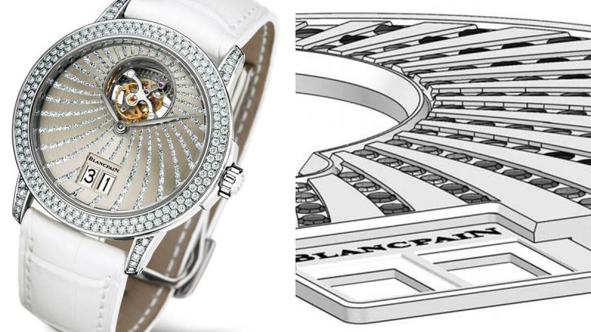 Blancpain專利的隱藏式寶石鑲嵌