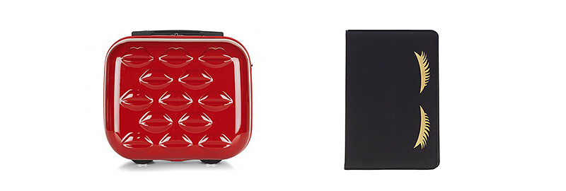 (由左至右) 紅唇化妝箱NT6,580/ 翹睫毛iPad護套NT3,280